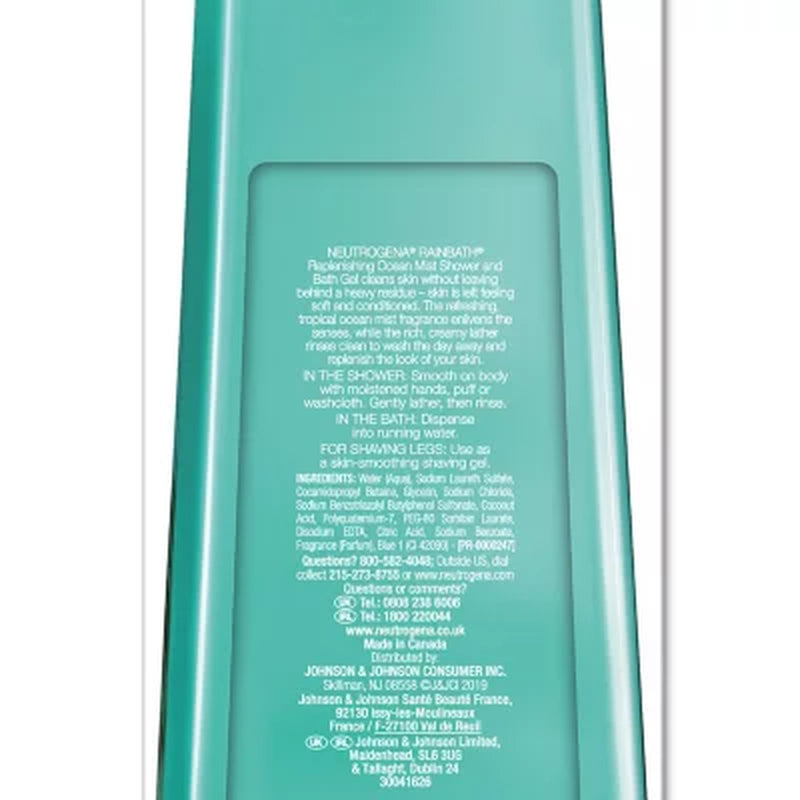 Neutrogena Rainbath Replenishing Shower Gel, Ocean Mist, 40 Fl. Oz.