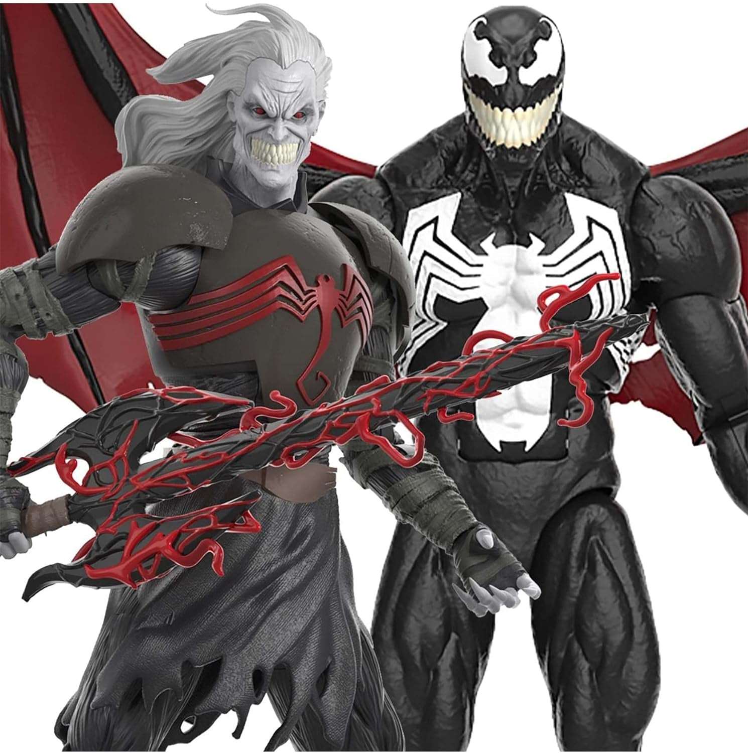 Legends Series 60Th Anniversary, Knull and Venom 2-Pack King in Black 6-Inch Action Figures, 5 Accessories