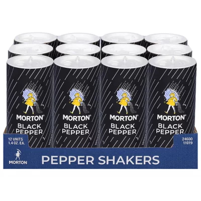 Morton Pepper Shakers 1.4 Oz., 12 Pk.