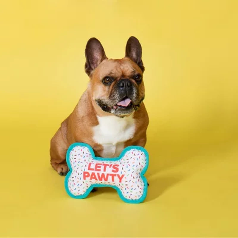 Let'S Pawty Birthday Box Dog Toy Bundle, 5-Piece Set White