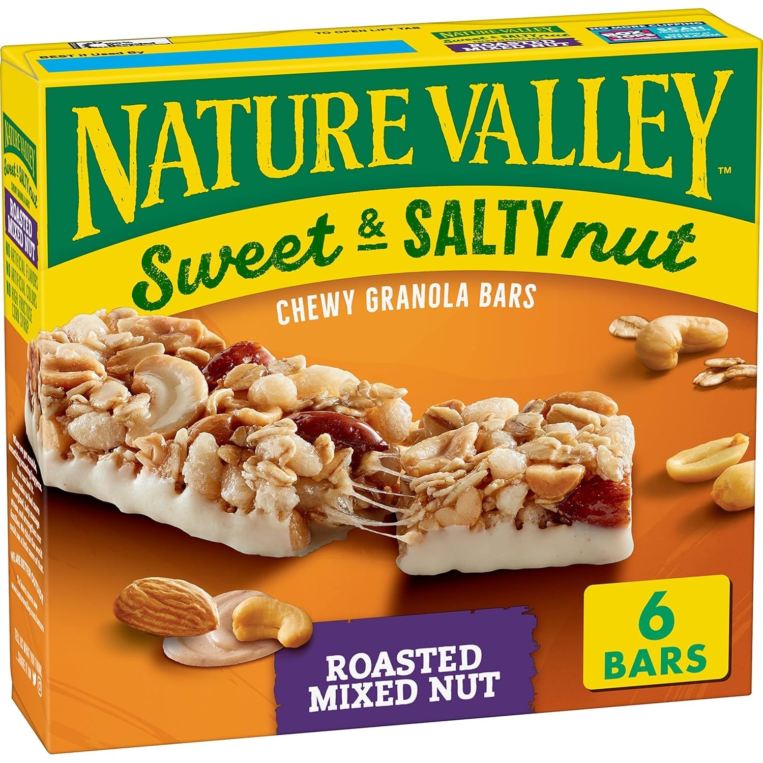 Granola Bars, Sweet and Salty Nut, Roasted Mixed Nut, 6 Bars, 7.4 OZ