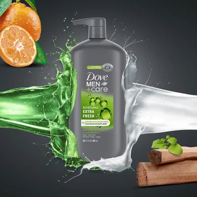 Dove Men+Care Extra Fresh Body Wash, 30 Fl. Oz., 2 Pk.