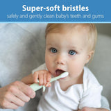 Infant-To-Toddler Toothbrush, Soft and Safe Baby Training Brush, Elephant, Mint, 0-3 Years (Styles May Vary)