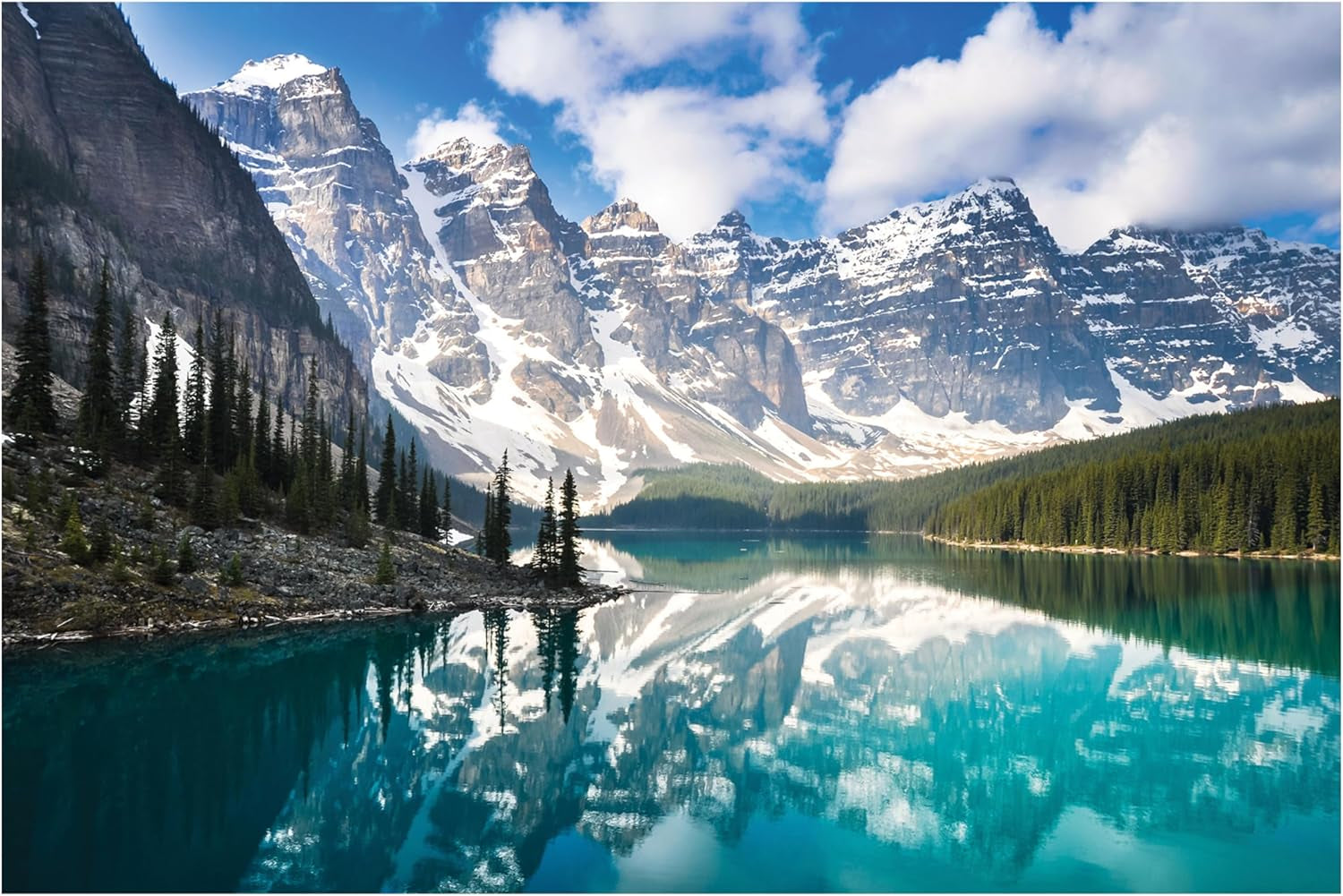 Puzzles for Adults 1000 Pieces - Featuring Moraine Lake Alberta - Challenging and Educational Masterpieces Puzzle for Kids - Large, 27X 20 Inches - Jigsaw Puzzles 1000 Pieces for Adults