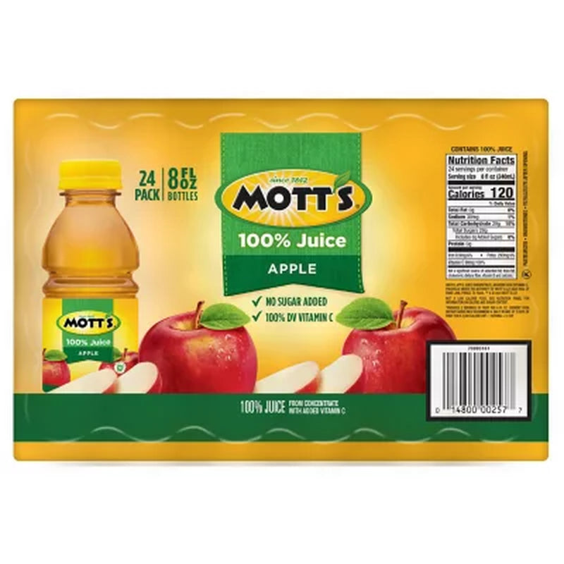 Mott'S 100% Original Apple Juice 8 Fl. Oz., 24 Pk.