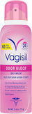Odor Block Dry Wash Spray for Feminine Hygiene, Gynecologist Tested, Hypoallergenic, 2.6 Ounces (Pack of 1)