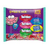 JOLLY RANCHER & TWIZZLERS Fruit Flavored Candy, Variety Pack, Fun Size, 270 Pcs.