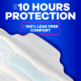 Maxi Feminine Pads with Wings for Women, Size 2, Long Super Absorbency, Unscented 42 Count (Packaging May Vary)
