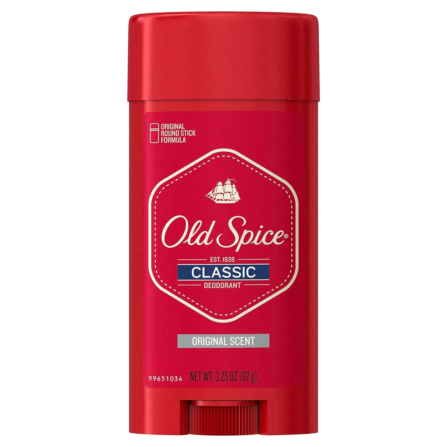Classic Deodorant for Men, 24Hr Sweat & Odor Protection, Long Lasting Freshness, Clean & Masculine Fragrance, Original Scent, 3.25 Oz