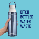 Hard-Sided Plastic Premium Filtering Water Bottle, Bpa-Free, Reusable, Replaces 300 Plastic Water Bottles, Filter Lasts 2 Months or 40 Gallons, Includes 1 Filter, Night Sky - 26 Oz.