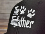 Embroidered the Dogfather Paw Hat, Best Dog Dad Hats, Father'S Day Trucker Hat for Men, Mesh Outdoor Travel Baseball Cap