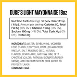 Duke’S Light Mayonnaise Squeeze Bottle - Smooth & Creamy, 18 Ounce (Pack of 1)