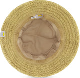 Women's Bucket Hat,, Faux Sherpa Packable Travel, Wide Brim Summer Hat