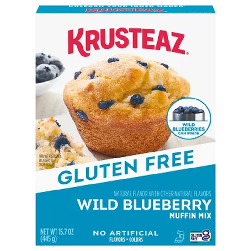 Krusteaz Gluten Free Wild Blueberry Muffin Mix, 15.7 Oz.