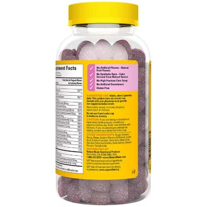 Nature Made Prenatal Folic Acid + DHA + Choline Gummies, 120 Ct.