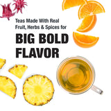 Maui Mango | Loose Leaf | Mango Pineapple Herbal Tea | Premium Non-Caffeinated Fruit Blend | Makes Hot or Iced & Brews up to 200 Cups | 16 Ounce Resealable Bulk Pouch
