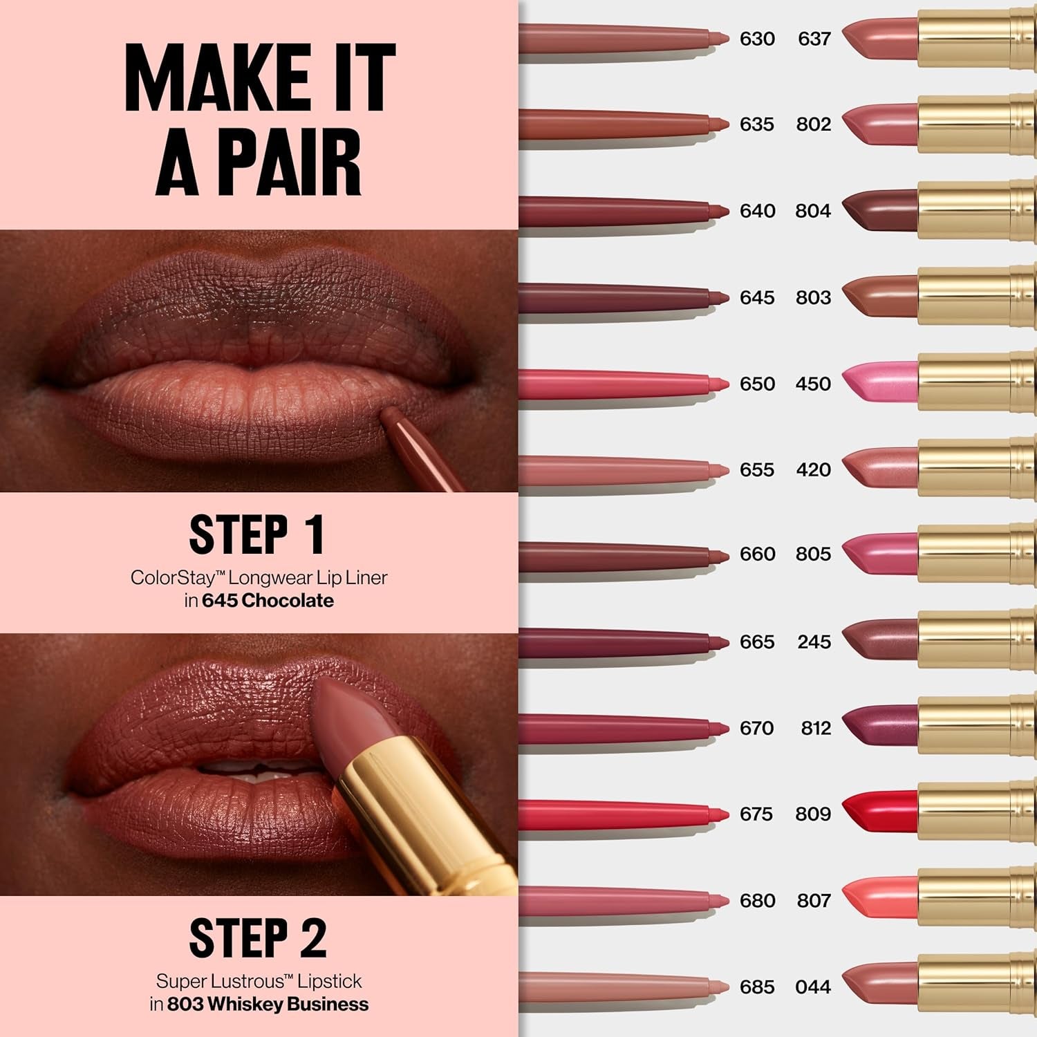 Colorstay Lip Liner Makeup with Built-In Sharpener, Longwear Rich Colors, Smooth Application, 640 Raisin, 0.01 Oz