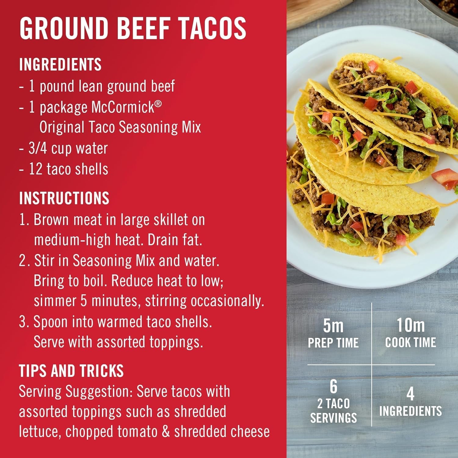 Original Taco Seasoning Mix, 12 Oz