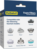 Drinkwell Replacement Foam Filters - Compatible with  Ceramic and Stainless Steel Pet Fountains for Water Dispensers, 2 Pack (PAC00-13711)