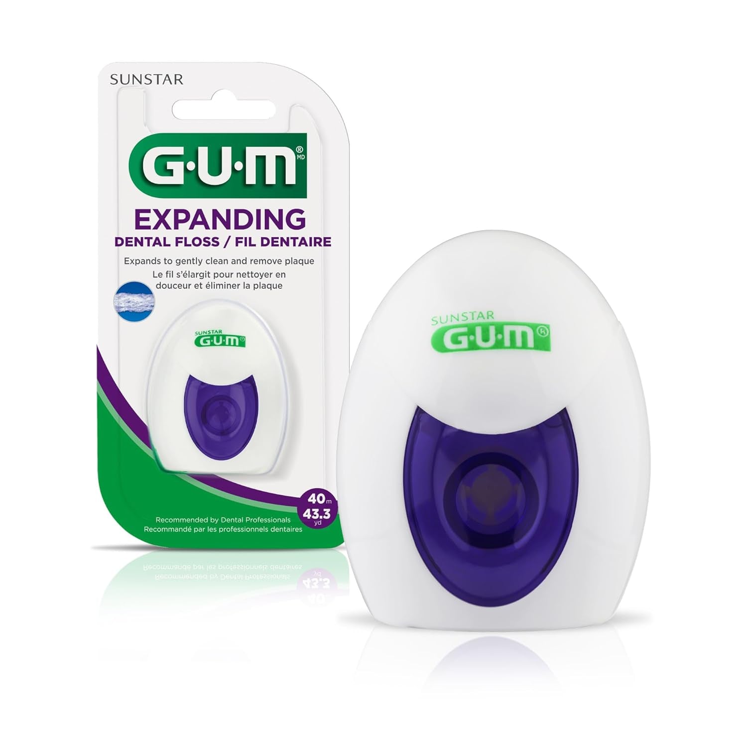 Expanding Dental Floss - Waxed Woven Floss - Effective Plaque Removal for Tight Teeth - Unflavored