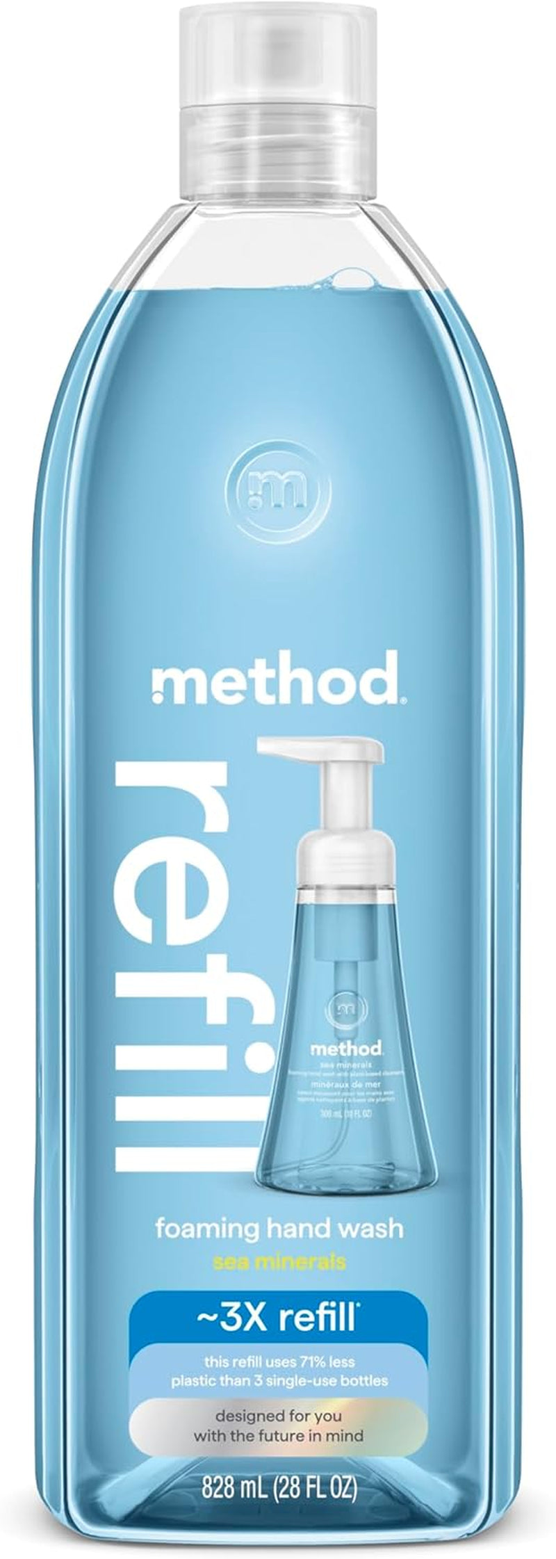 Foaming Hand Soap Refill, Sea Minerals, Recyclable Bottle, Biodegradable Formula, 28 Oz, (Pack of 1) (Packaging May Vary)