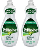 Ultra Pure + Clear Liquid Dish Soap, Spring Fresh Scent, 32.5 Fluid Ounce (Pack of 2)
