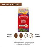 Community Coffee Ground Coffee, Mardi Gras King Cake, 32 Oz.