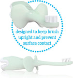 Infant-To-Toddler Toothbrush, Soft and Safe Baby Training Brush, Elephant, Mint, 0-3 Years (Styles May Vary)