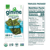 Seaweed Grab & Go Organic Premium Roasted Seaweed Snacks, Sea Salt, 5 Count Trayless, Keto, Vegan, Gluten-Free, Great Source of Omega3S and Iodine, Healthy On-The-Go Snack for Kids and Adults