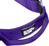 '- Tactical Dog Collar Ultra-Soft Neoprene Padded Dog Collars for Medium, Large, XL Dogs | Heavy Duty Metal Buckle | Padded Handle for Dog Training (Large, Purple)