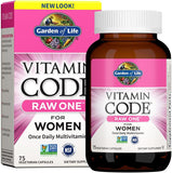 Vitamin Code Raw One Once Daily Multivitamin Capsules, Fruits, Veggies, Probiotics for Womens Health, Vegetarian, Gluten Free, 75 Count