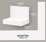 Display Ledges, Holds up to 2 Lb, Quartz, 2 Ledges with 8 Medium  Strips, Damage Free Hanging Floating Shelf with Adhesive Strips, Personalize Living Room, Bedroom, Kids Room or Office