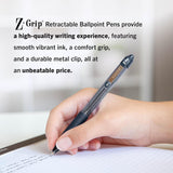Z-Grip Retractable Ballpoint Pen, Medium Point, 1.0Mm, Black Ink, 7-Pack (22271)