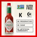 Brand Original Red Pepper Hot Sauce, Medium Heat, Glass Bottle, Classic & Versatile Flavor, Three Simple Ingredients, Great for Dips, Tacos, Eggs, Pizza, Oysters & More, 2 Fl Oz (Pack of 1)