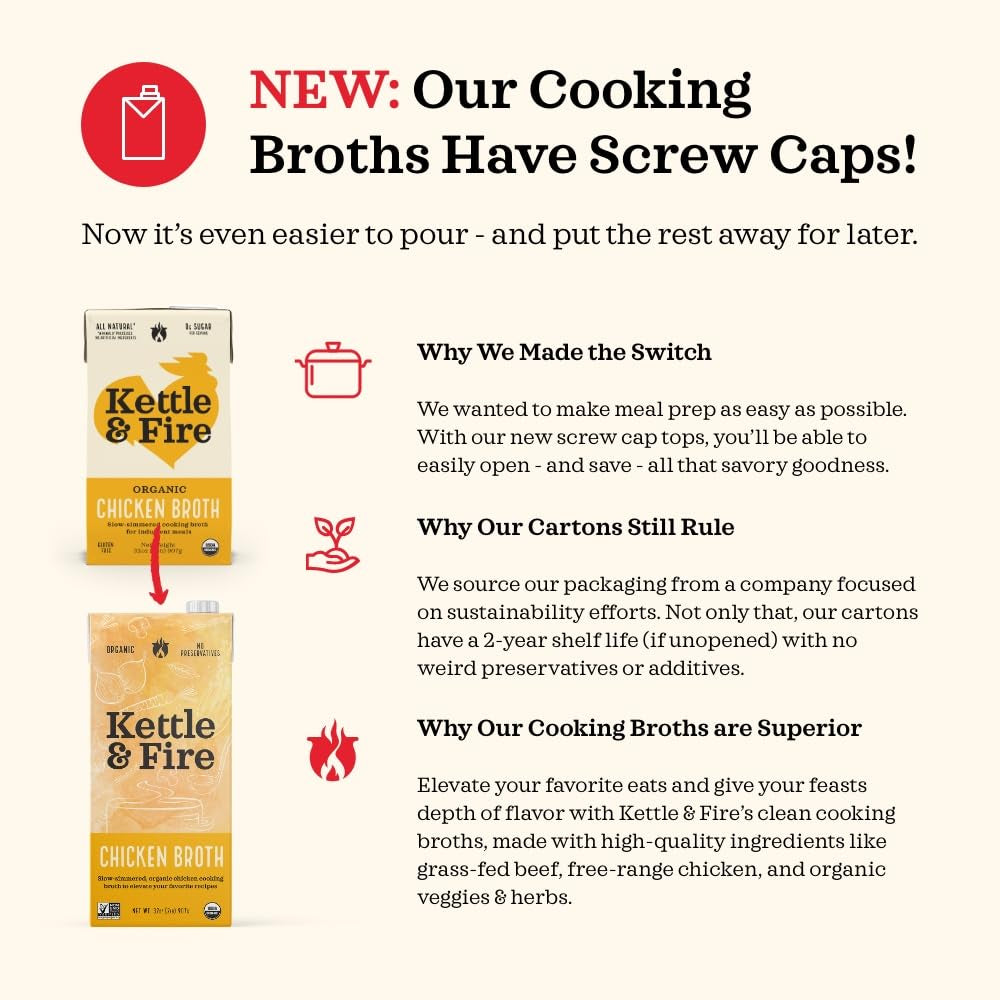 Kettle and Fire Broth Beef Cooking 32 OZ