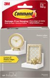 Display Ledges, Holds up to 2 Lb, Quartz, 2 Ledges with 8 Medium  Strips, Damage Free Hanging Floating Shelf with Adhesive Strips, Personalize Living Room, Bedroom, Kids Room or Office