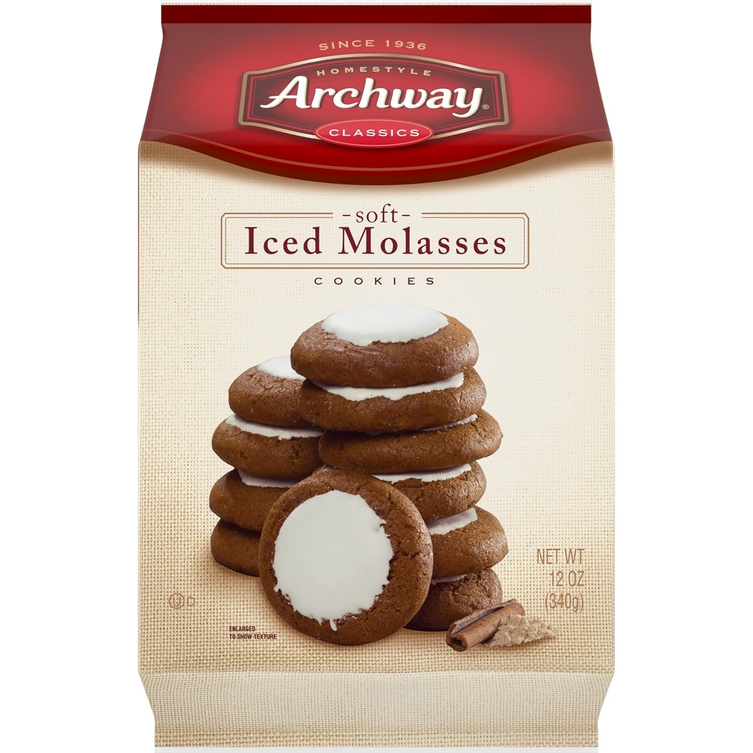 Iced Molasses Cookies, 12 Ounce