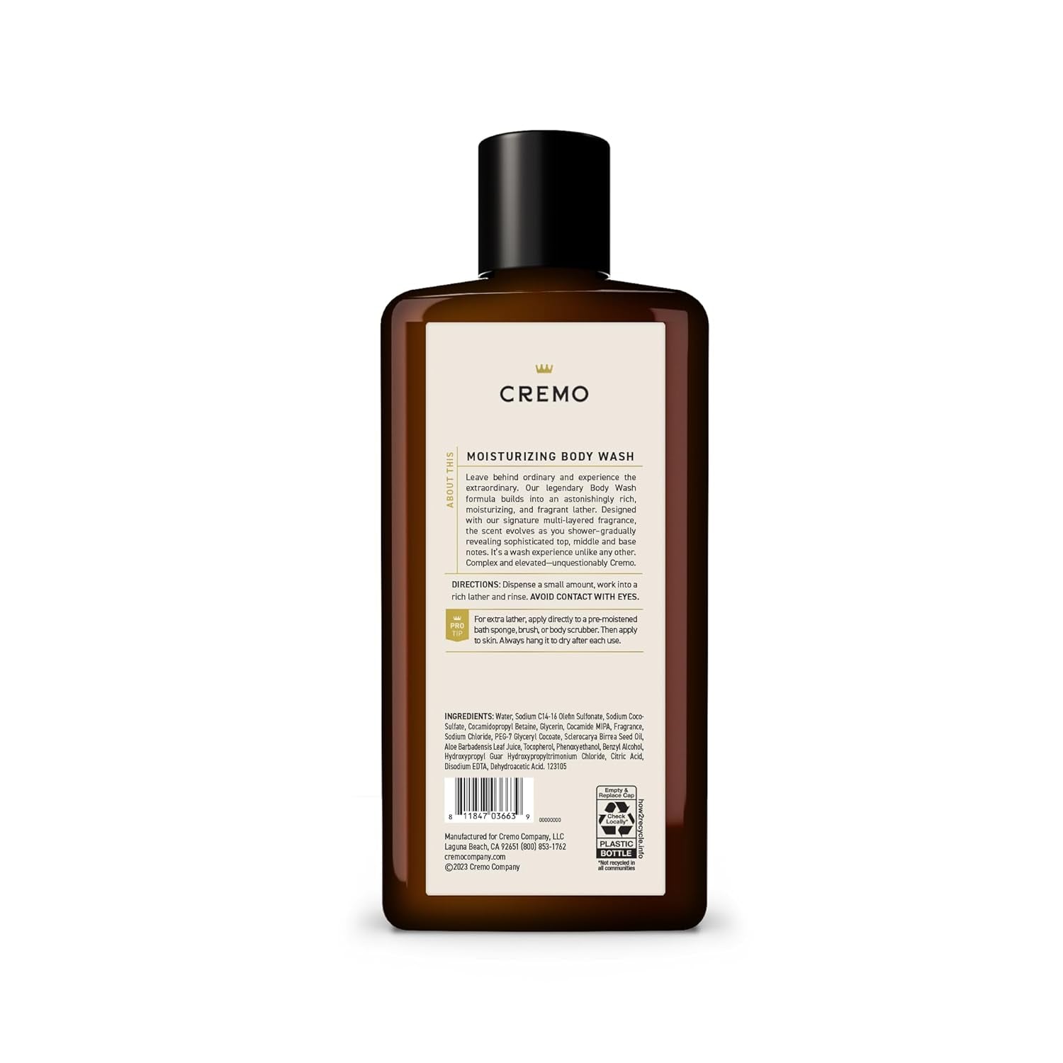 Body Wash Men, Notes of Italian Bergamot, Neroli Blossom, and Fresh Vetiver, Rich-Lathering Italian Bergamot, 16 Fl Oz