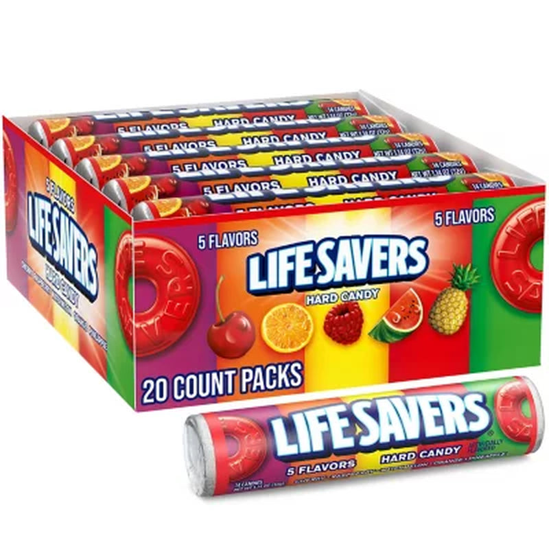 Life Savers 5 Flavors Hard Candy, 1.14 Oz., 20 Pk.