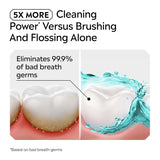 Cool Mint Antiseptic Mouthwash, Daily Oral Rinse Kills 99% of Germs That Cause Bad Breath, Plaque and Gingivitis for a Fresher, Cleaner Mouth, Cool Mint Flavor, 250 Ml/ 8.5 Fl. Oz.