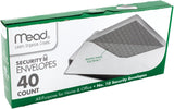 #10 Envelopes, Security Printed Lining for Privacy, Gummed Closure, All-Purpose 20-Ib Paper, 4-1/8" X 9-1/2", White, 40 Letter Size Envelopes per Box (75214)