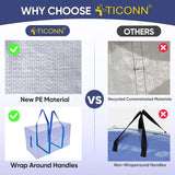 6 Pack Extra Large Moving Bags with Zippers & Carrying Handles, Heavy-Duty Storage Tote Moving Boxes for Space Saving