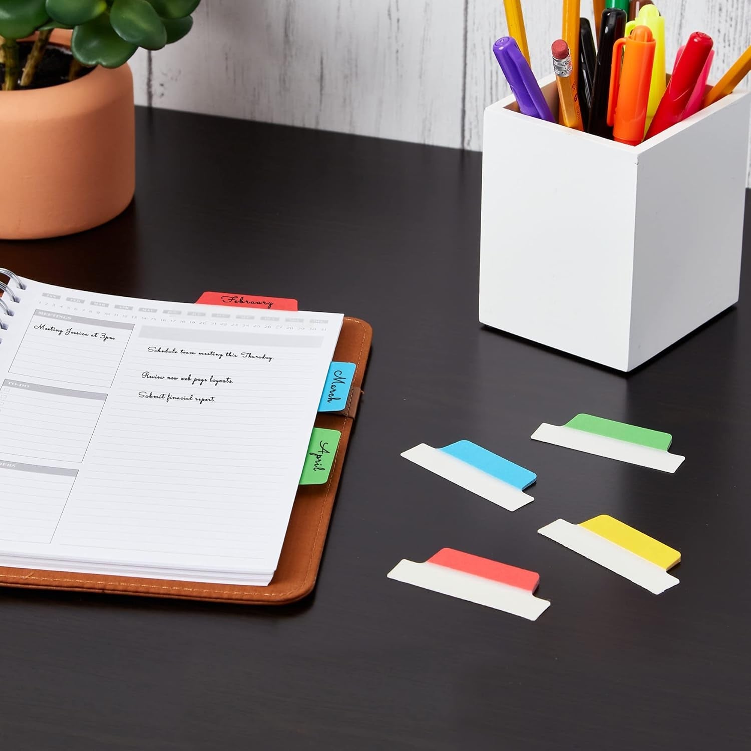 Margin Ultra Tabs, 2.5" X 1", 2-Side Writable, Assorted Colors, 24 Repositionable Page Tabs (74768)