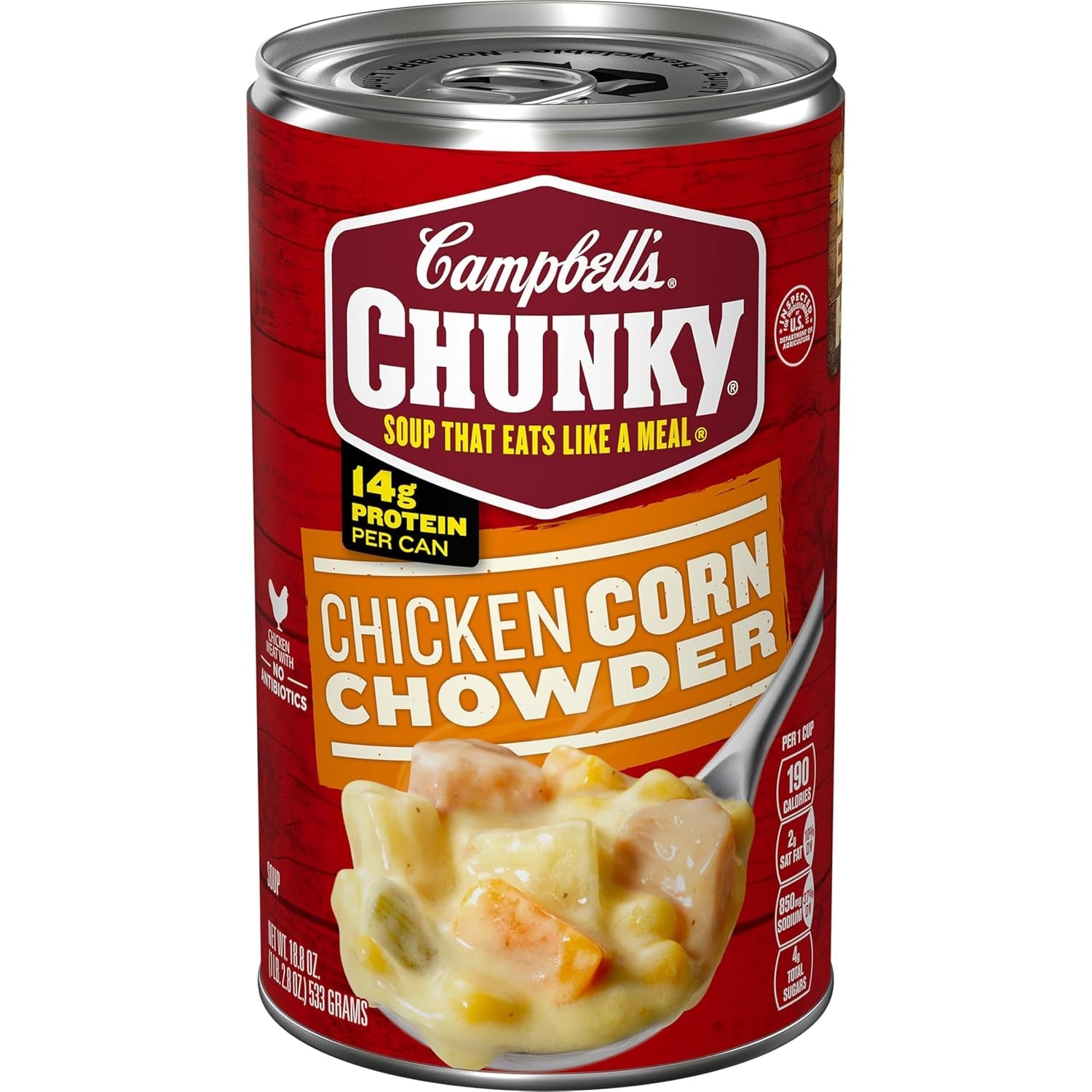 Chunky Soup, Chicken Corn Chowder Soup, 18.8 Oz Can