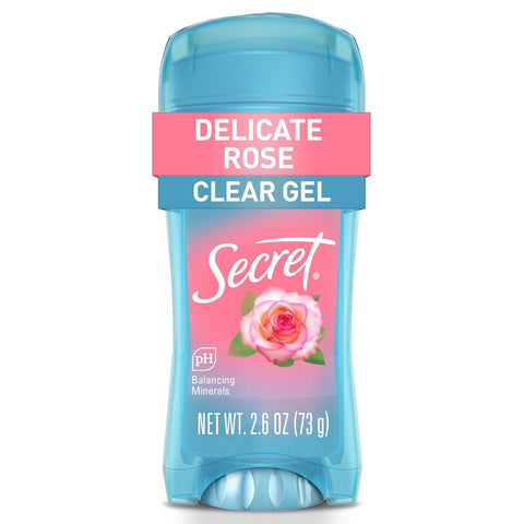 Fresh Antiperspirant Deodorant for Women, 72Hr Breathable Sweat & Odor Protection, Instant Freshness & Gentle, PH Balancing Minerals, Clear Gel, Delicate Rose Scent, 2.6 Oz