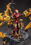 Ironman MK4 Suit-Up Gantry,7 Inch Action Figure,Collectible Ironman Scence,Light with Platform