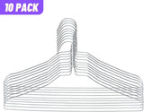 '- Wire Hangers, 10 Pack, Metal Hangers, Wire Hangers for Clothes, Wire Coat Hangers, Metal Clothes Hanger, Silver Hangers, Shirt Hangers, Slim Hangers, Thin Hangers, Standard Hangers