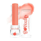 Perfect Pout so Pouty Shine Tinted Lip Balm Peach Flavored, Hyaluronic Acid, Vegan Collagen, Moisturizing for Dry Lip Care, Pink