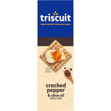 Cracked Pepper & Olive Oil Whole Grain Wheat Crackers, Lunch Snacks, Snack Crackers, 8.5 Oz