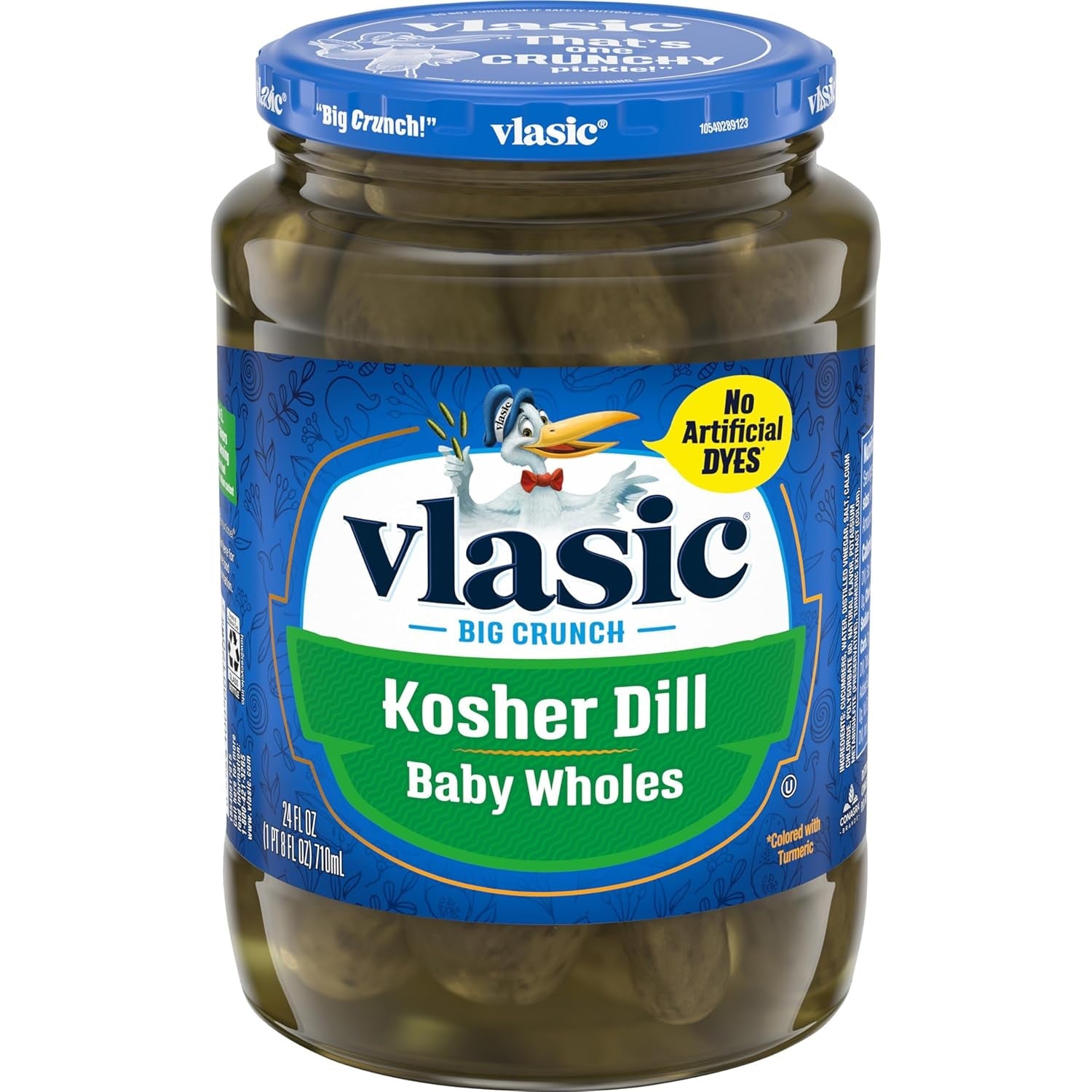 Kosher Dill Baby Whole Pickles, Keto Friendly, 24 FL OZ